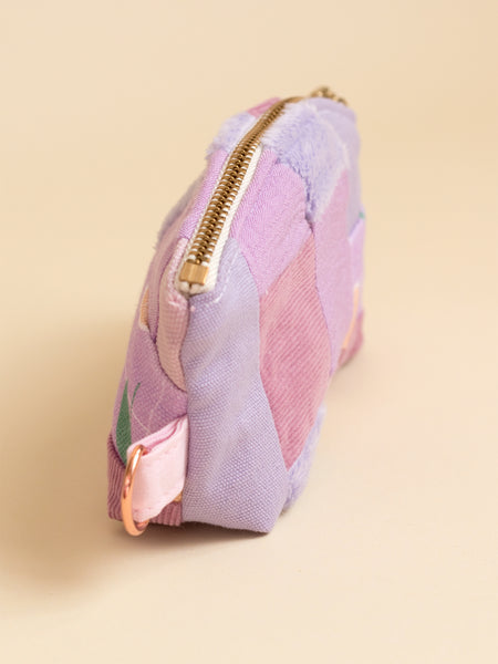 Zero Waste Purple Patchwork Coin Purse