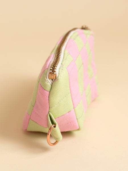 Zero Waste Pink and Green Patchwork Coin Purse