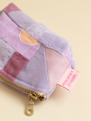 Zero Waste Purple Patchwork Coin Purse