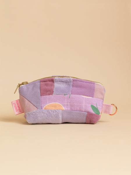 Zero Waste Purple Patchwork Coin Purse