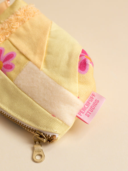 Zero Waste Yellow Patchwork Coin Purse