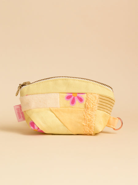 Zero Waste Yellow Patchwork Coin Purse