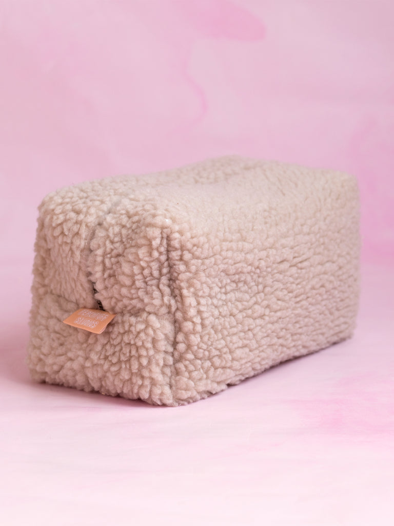 Teddy Bear Makeup Bag, Pink Fluffy Makeup Bag, Toiletry Bag Women